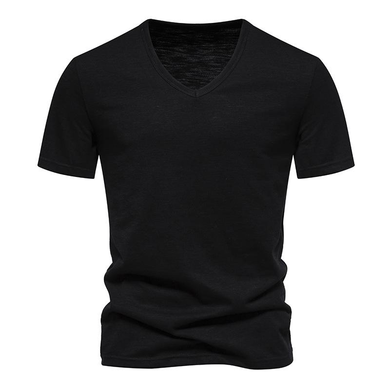 Men's Casual Bamboo Cotton V-Neck Short Sleeve T-Shirt 40233714X