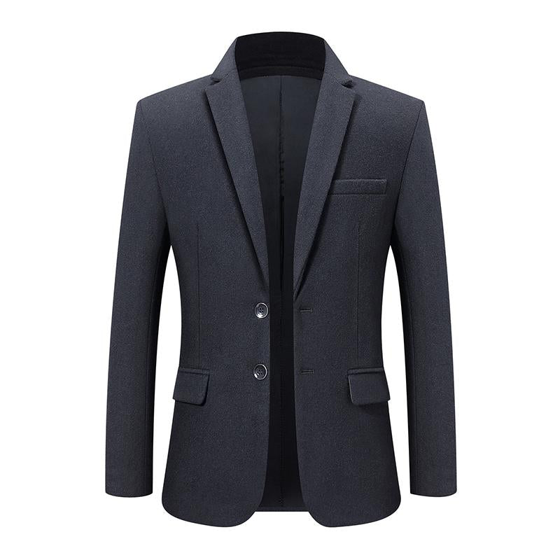 Men's Casual Slim Fit Thick Lapel Single Breasted Blazer 41320844M