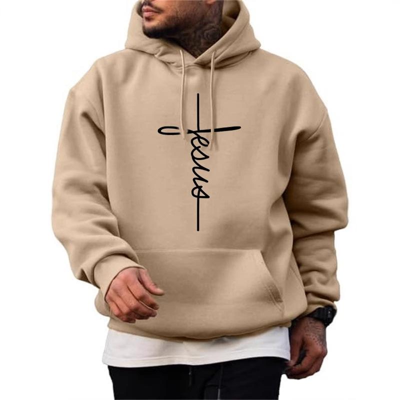 Men's Lettering Printed Casual Hoodie 24336990X