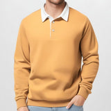 Men's Classic Casual Long Polo Neck Long Sleeve Sweatshirt 42878235K