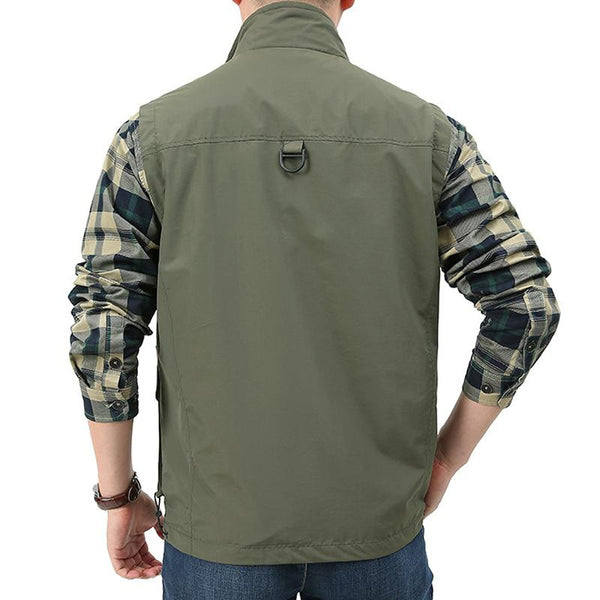 Men's Outdoor Waterproof Quick-Drying Multi-Pocket Vest 52338581Y