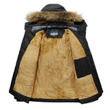 Men's Solid Color Fleece Hooded Zip Padded Jacket 02686625X