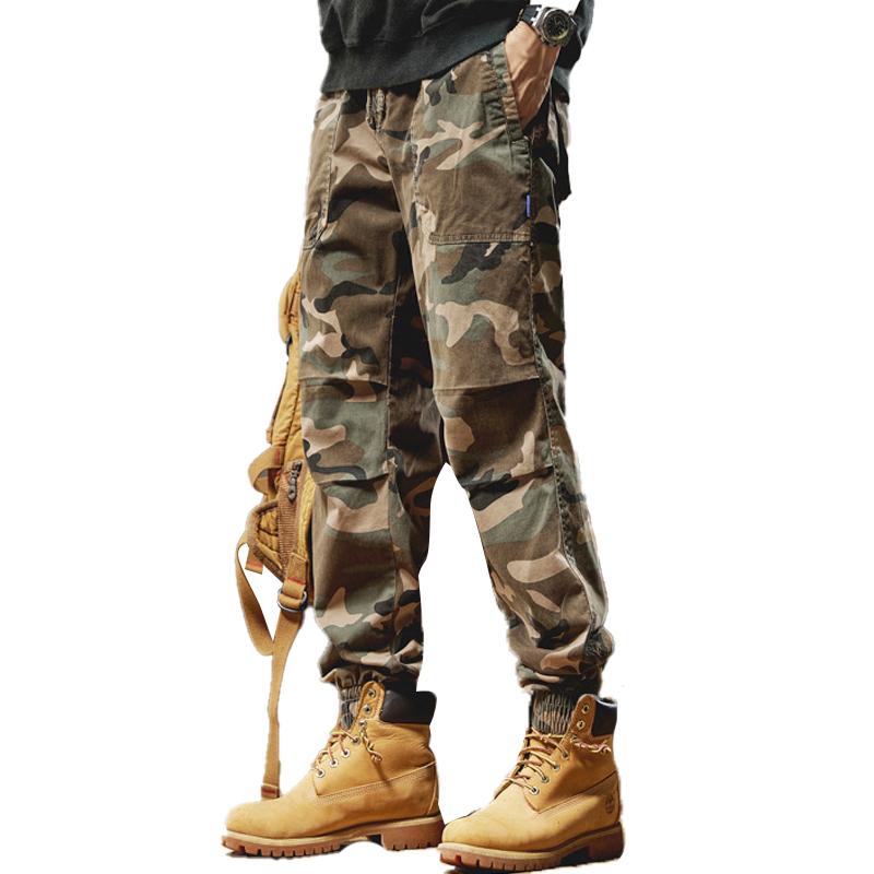 Men's Casual Retro Camouflage Cargo Pants 87239137Y
