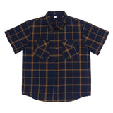 Men's Fashion Plaid Lapel Short Sleeve Casual Shirt 19033957Z