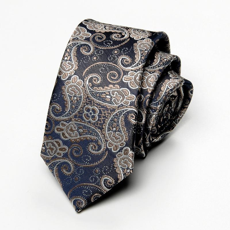 Corbata elegante de negocios informal con estampado de cachemira y anacardo para hombre 21688766K