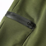 Men's Solid Color Elastic Waist Multi-pocket Casual Sweatpants 62894265Z