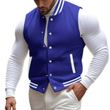 Men's Solid Color Stand Collar Sleeveless Single Breasted Vest 41690111Z