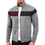 Men's Contrast Collar Zip-up Jacket 72443017X