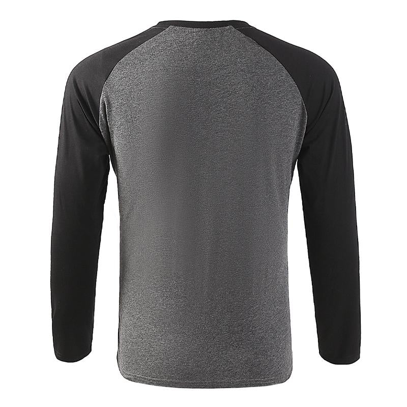 Men's Colorblock Round Neck Loose Breathable Short Sleeve T-Shirt 52207608X