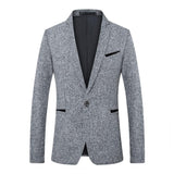 Men's Casual Lapel Multi-pocket Slim Fit Blazer 29408824X