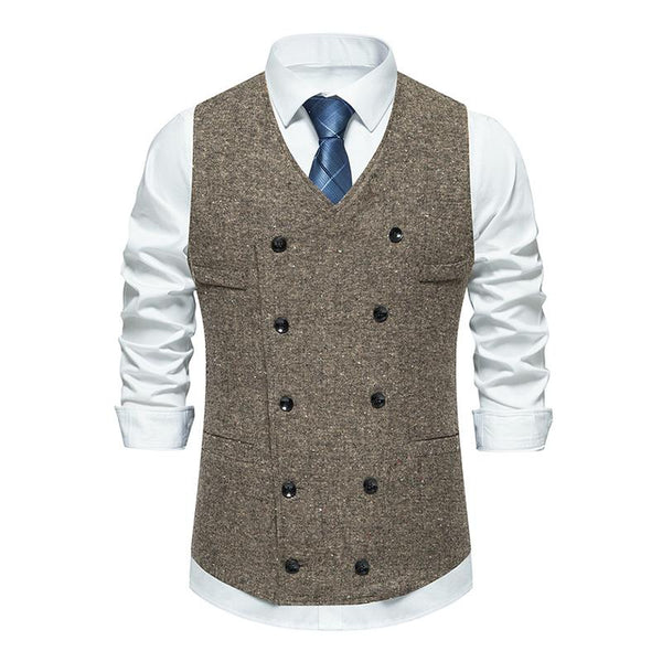 Men's Vintage Double Breasted Suit Vest (Shirt and Tie Excluded) 44210081M