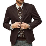 Men's Solid Color Notch Lapel Two Buttons Casual Blazer 29812486Z