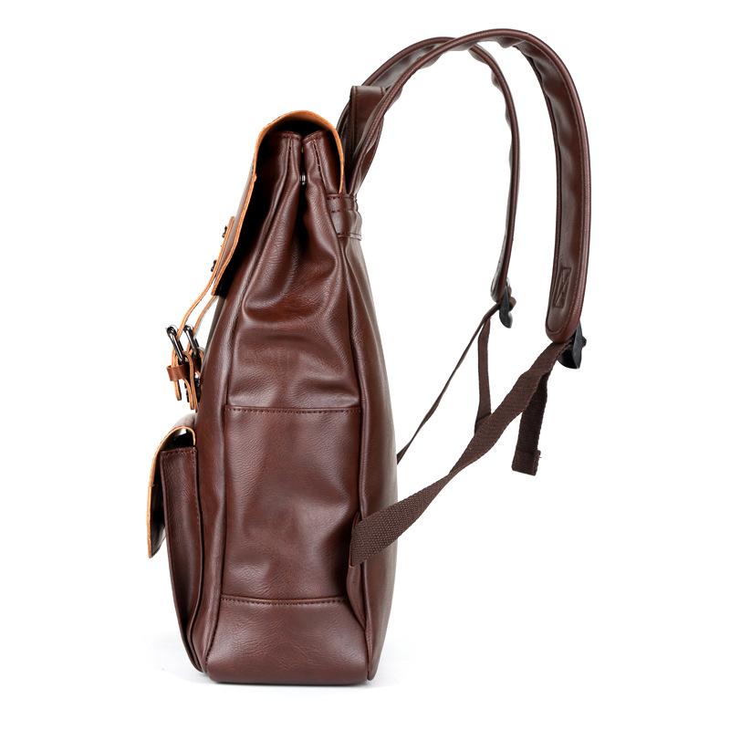 Mochila de piel Crazy Horse de gran capacidad para hombre 50614228U