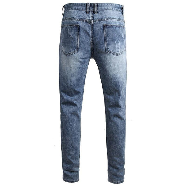 Men's Fashion Distressed Hole Slim Jeans 64867494Z