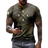 Men's Outdoor Camouflage Casual Short-sleeved T-shirt 34833530X