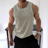 Men's Contrast Color Quick-Drying Sports Tank Tops 96803568X