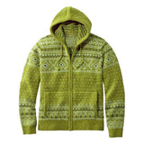 Men's Geometric Jacquard Knit Hooded Cardigan Jacket 31277244X