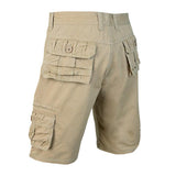 Men's Casual Cotton Washed Multi-Pocket Cargo Shorts 61549521M