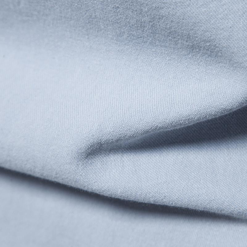Men'S Casual Cotton Solid Color Lapel Long Sleeve Shirt 50581002Y