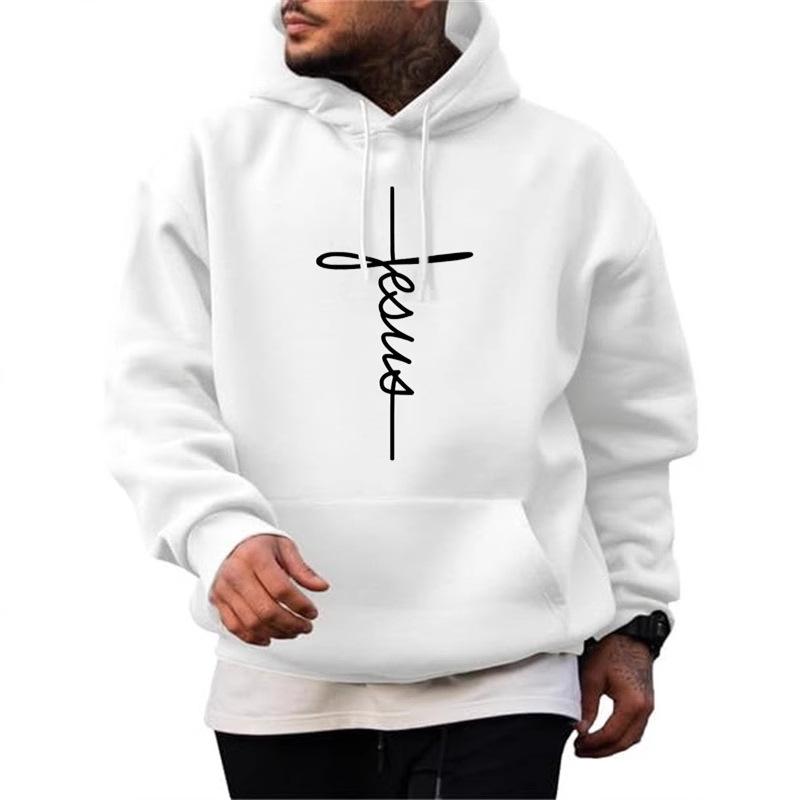 Men's Lettering Printed Casual Hoodie 24336990X