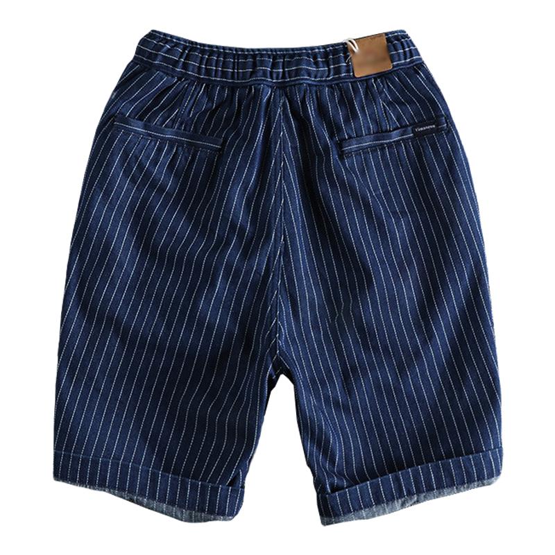 Men's Casual Striped Breathable Slim Shorts 54671056M