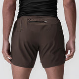 Men's Solid Elastic Waist Sports Fitness Shorts 45804050Z