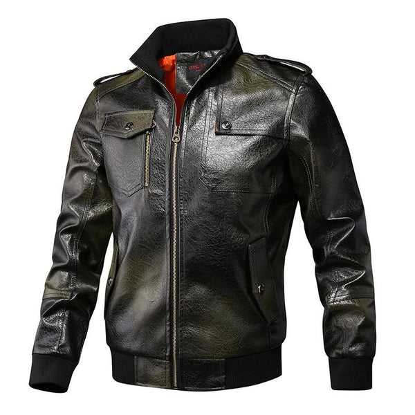 Men's PU Leather Casual Leather Jacket 15535770U