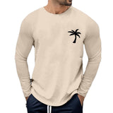 Men's Casual Printed Round Neck Long Sleeve T-Shirt 78824505Y