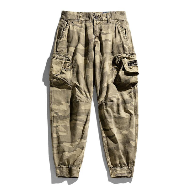 Men's Casual Cotton Camouflage Multi-pocket Leggings Pants 85963062M