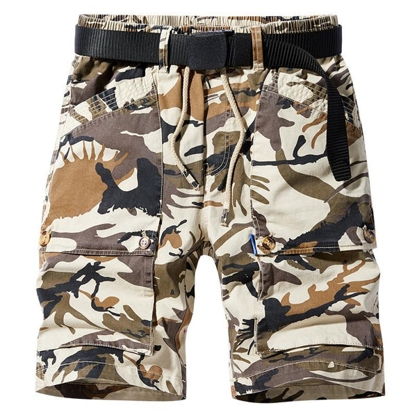 Men's Camouflage Loose Multi-Pocket Cargo Shorts (Belt Not Included) 99804184Y