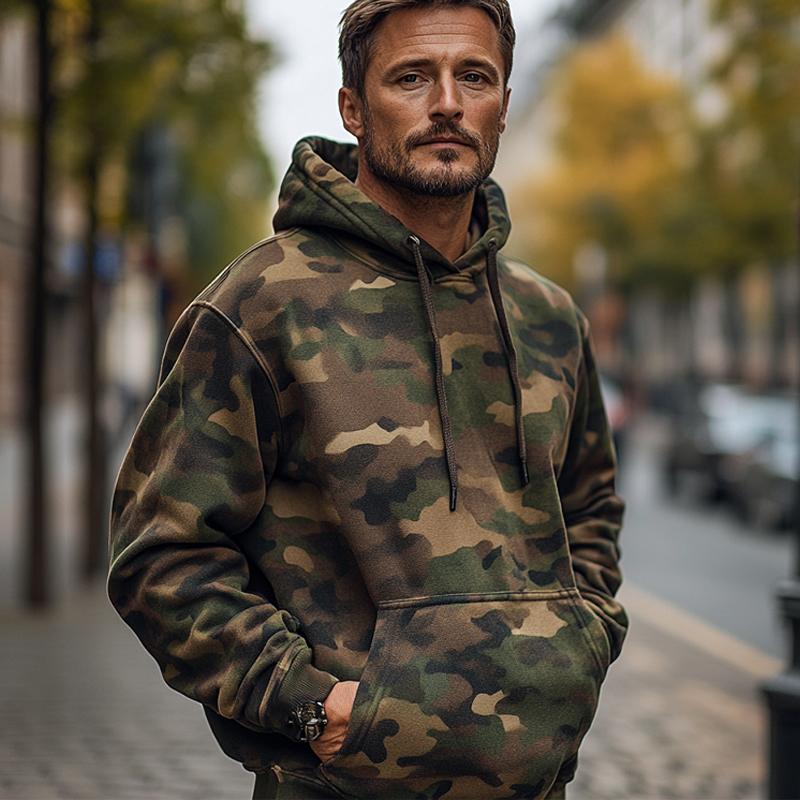 Men's Outdoor Camouflage Print Hoodie 25616937X