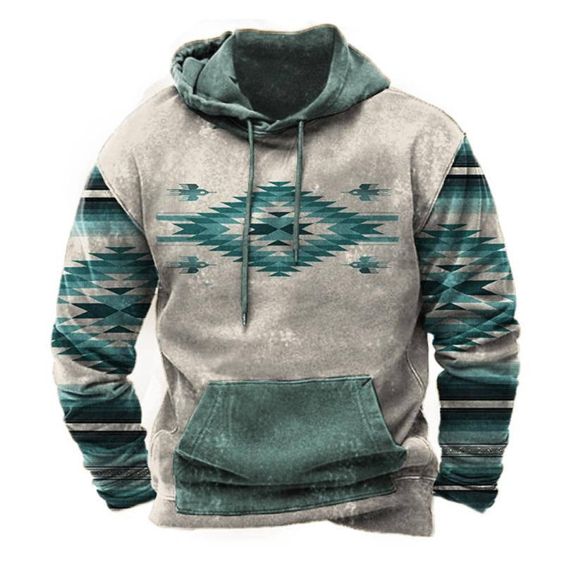 Men's Vintage Print Hoodie 60920830U