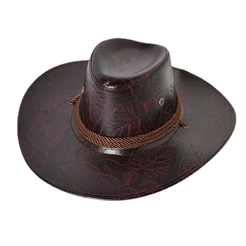 Western cowboyhatt i PU skinn for menn 79929969U