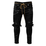 Men's Slim Fit Ripped Skinny Jeans 55776731U