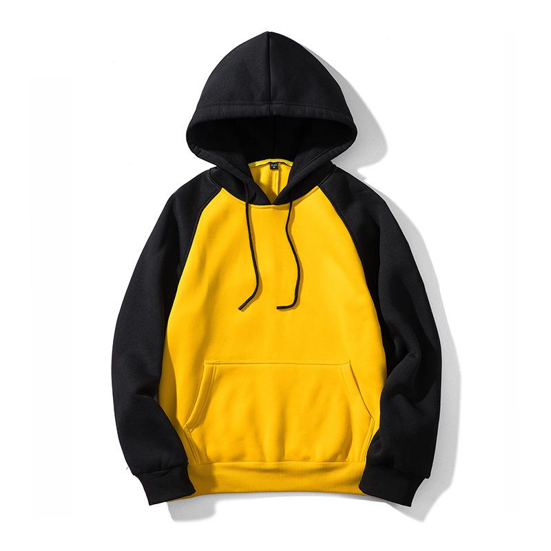 Men's Retro Classic Casual American Street Colorblock Hoodie 09956399K