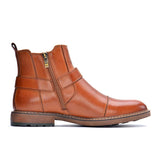 Men's Vintage Cowhide Zipper Workwear Boots 66099361M