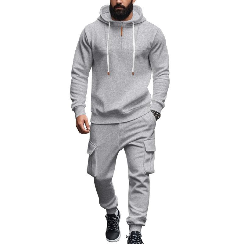 Lockeres Sport-Set aus Kapuzenpullover und Hose für Herren 40057919Y