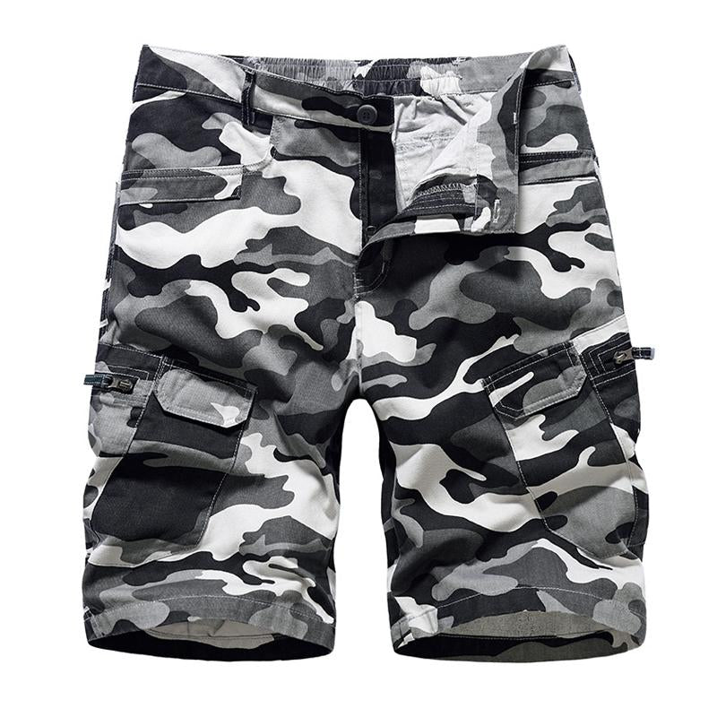 Men's Casual Camo Multi-Pocket Cargo Shorts 13611064Y