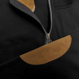 Men's Casual Outdoor Color Block Stand Collar Long Sleeve Sweatshirt 82251862M