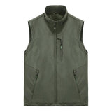 Men's Casual Outdoor Quick-drying Stand Collar Vest 85306716F