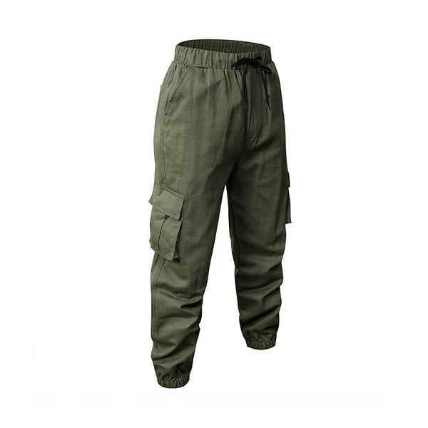 Men's Outdoor Leisure Loose Multi-pocket Cuffed Cargo Pants 99443027K