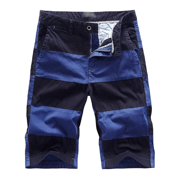 Men's Casual Color Contrast Stitching Cotton Cargo Shorts 55793920M