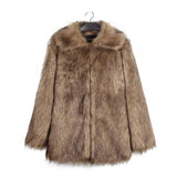 Men's Classic Casual Lapel Short Loose Faux Fur Warm Coat 38913113K