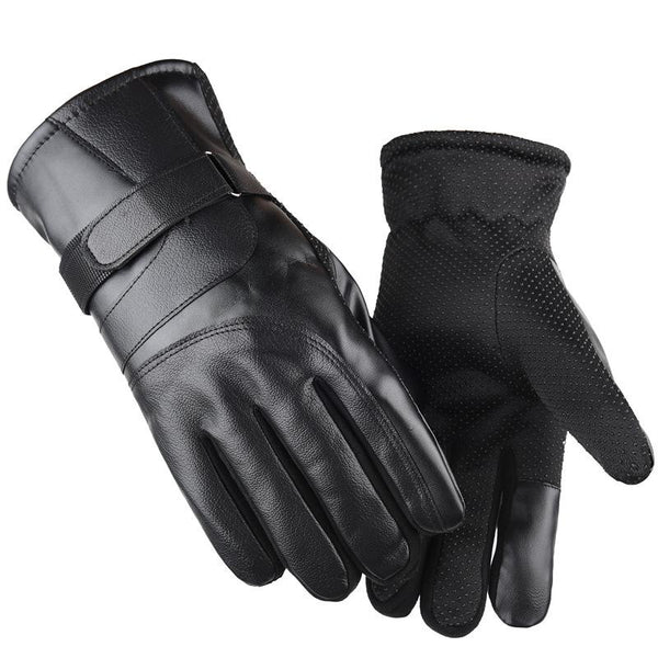 Men's Winter Warm Thickened Leather Gloves 65960061K