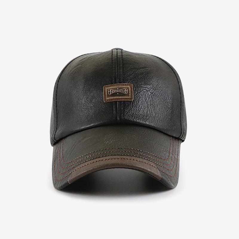 Gorra de béisbol de cuero vintage para hombre 76173467K