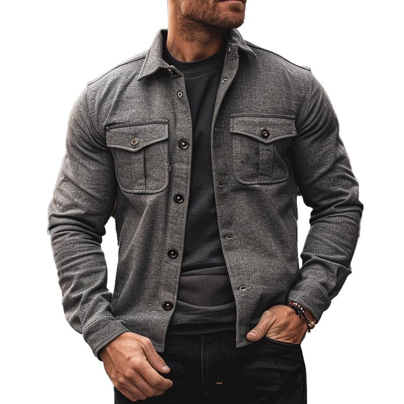 Men's Casual Lapel Single Breasted Jacket 90648952X