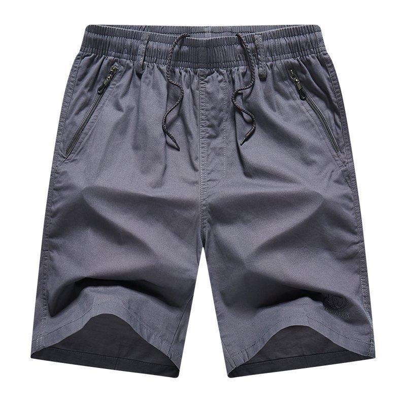 Men's Solid Color Breathable Beach Drawstring Shorts 46903417Y