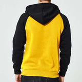 Men's Retro Classic Casual American Street Colorblock Hoodie 09956399K