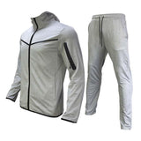 Men's Classic Casual Sportswear Hooded Cardigan Sports Elastic Waist Pants Set 50000392K