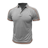 Men's Colorblock Lapel Short-Sleeved Polo Shirt 83408891Y